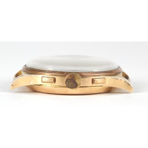 775 - Gentleman's 18ct gold Titus Geneve chronograph wristwatch, the case numbered 541036, 3.8cm in diamet... 