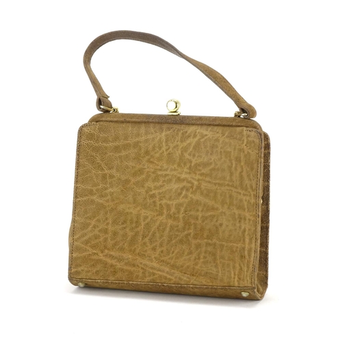 2453 - Vintage Corbeau elephant skin handbag, 19cm high