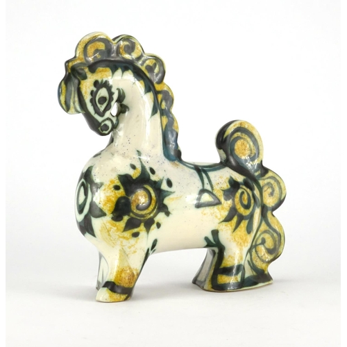2149 - Celtic pottery model of a stylised horse, 25cm high