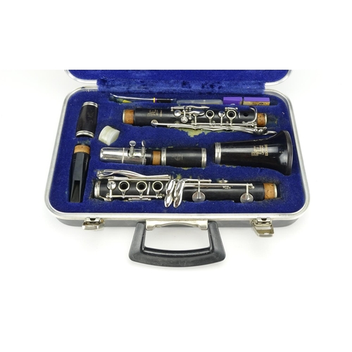 2093 - Boosey & Hawkes ebonised Edgware four piece clarinet, with fitted case