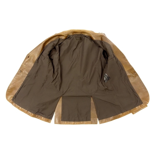 2458 - Prada Milano brown leather jacket, size 52