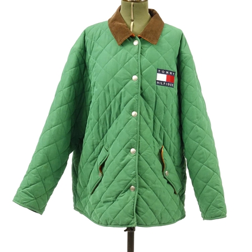 2459 - Tommy Hilfiger green quilted jacket, size L/G