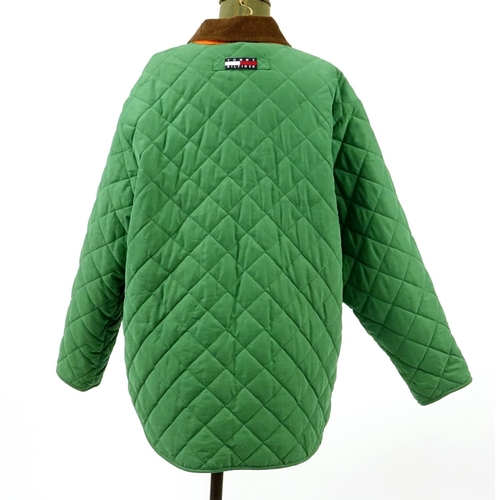 2459 - Tommy Hilfiger green quilted jacket, size L/G