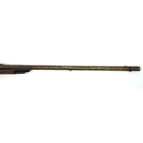 238 - 19th century percussion cap rifle, 127cm in length