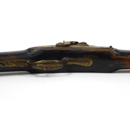 238 - 19th century percussion cap rifle, 127cm in length