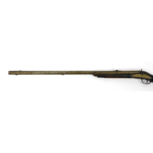 238 - 19th century percussion cap rifle, 127cm in length