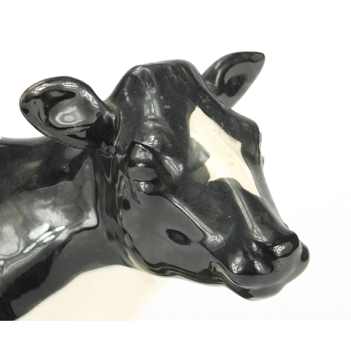 2246 - Bayer hand painted model of a cow by David Sharp, 18.5cm high