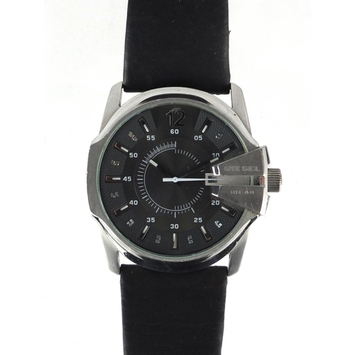2849 - Gentleman's stainless steel Diesel wristwatch, the case numbered DZ-1206 111306, the face 4.5cm in d... 