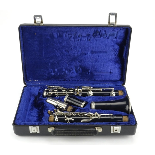 2092 - Crampon & Co Buffet five piece clarinet with fitted case, serial number 377417