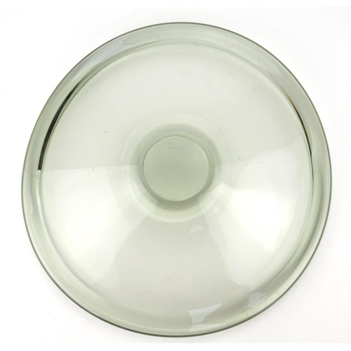 2320 - Danish art glass centre bowl by Holmegaard, etched marks to the base, 28.5cm in diameter