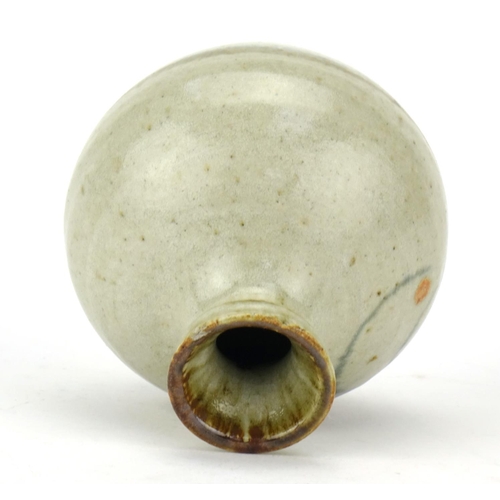 540 - David Leach Lowerdown pottery bud vase, impressed marks, 9.5cm high