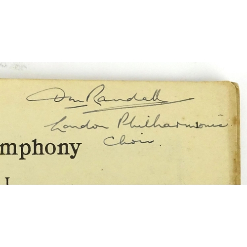 125 - Boosey & Hawkes Spring Symphony Choral Score, signed by Benjamin Britten and Edward Van Beinum