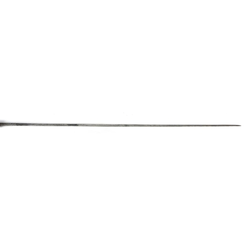 113 - Bamboo sword stick, the steel blade impressed Solingen, 87cm in length