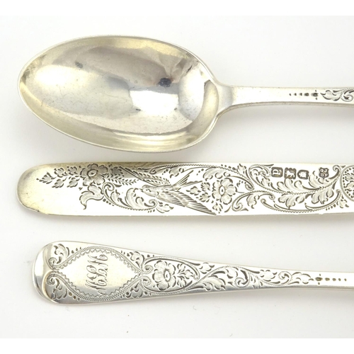 631 - Victorian silver three piece knife, fork and spoon Christening set, by Josiah Williams & Co, London ... 