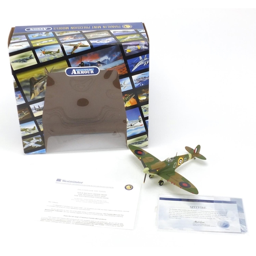 117 - Franklin Mint Westminster Collection spitfire, with certificate and box