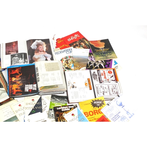 571 - Ephemera including theatre programmes, football programmes and cruise booklets