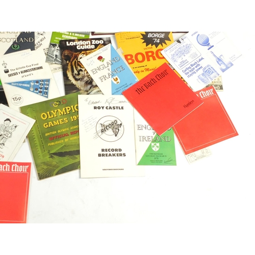 571 - Ephemera including theatre programmes, football programmes and cruise booklets