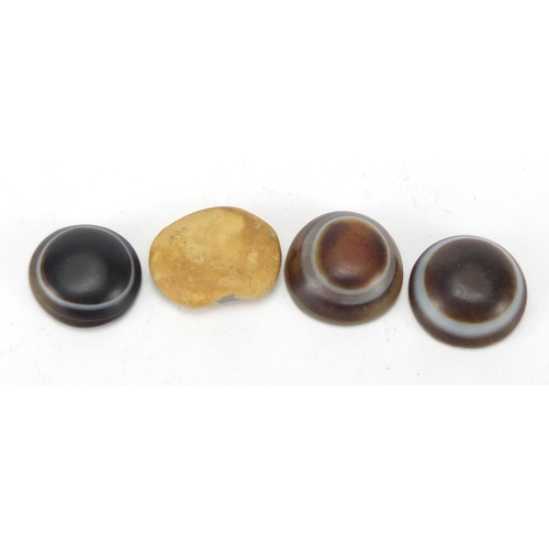 463 - Three Islamic agate stones and one other