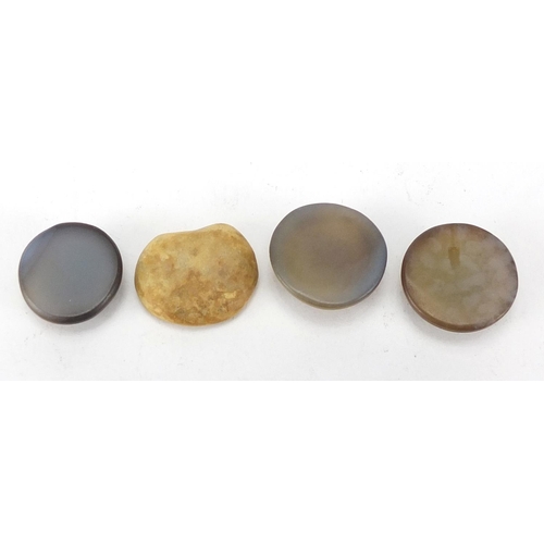 463 - Three Islamic agate stones and one other