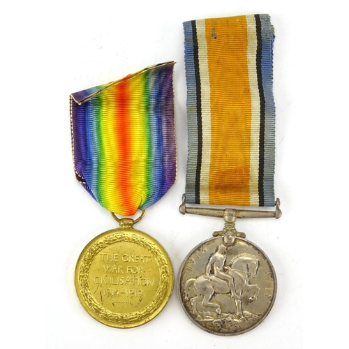192 - British Military World War I pair awarded to 841084CPR.A.J.PAGE.87-CAN.INF.