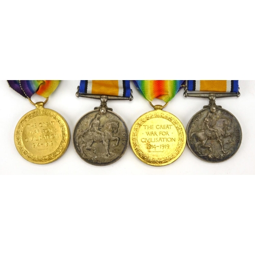 195 - Two British Military World War I pair's awarded to 140338SPR.G.HOLLTS.R.E. and M.11149H.K.PROCTER.3W... 