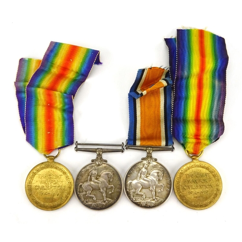 194 - Two British Military World War I Royal Sussex Regiment pair's awarded to SD-3140PTE.D.HYLAND.R.SUSS.... 