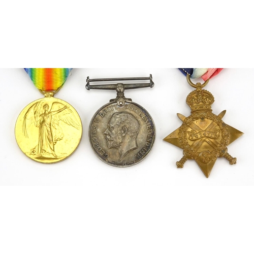 178 - British Military World War I trio awarded to R-22433PTE.H.R.WEBB.K.R.RIF.C.