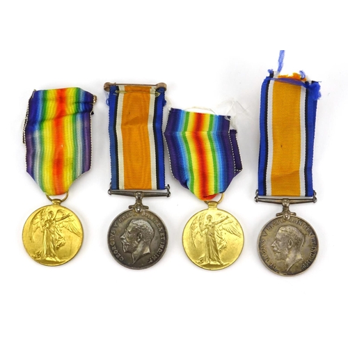 182 - Two British Military World War I pair's awarded to 23761PTE.A.E.SINDEN.E.SURR.R. and RTS-2567PTE.E.R... 