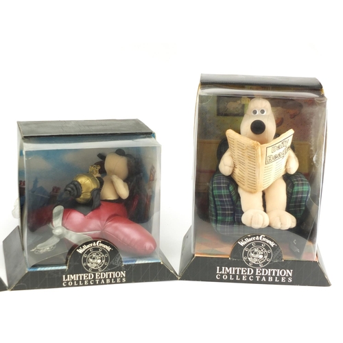 112 - Three Wallace and Gromit limited edition collectables by Aardman, all boxed