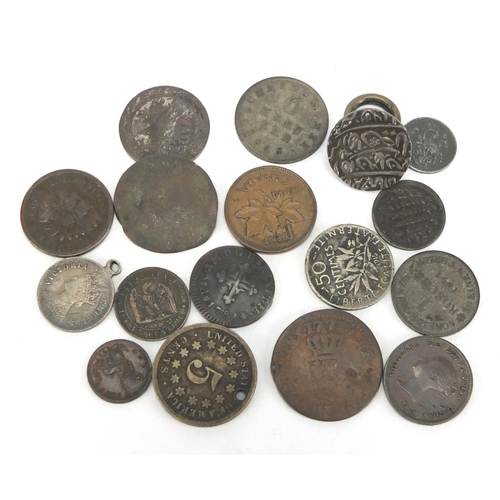 684 - Antique World coins including Maundy