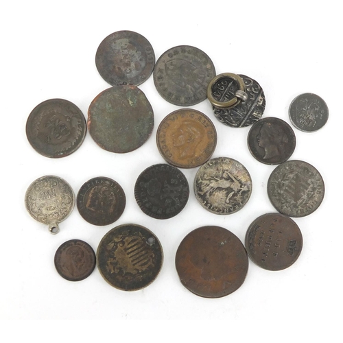 684 - Antique World coins including Maundy