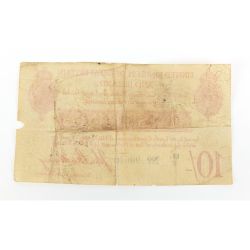 653 - Great Britain ten shilling note, number 90670-John Badbury