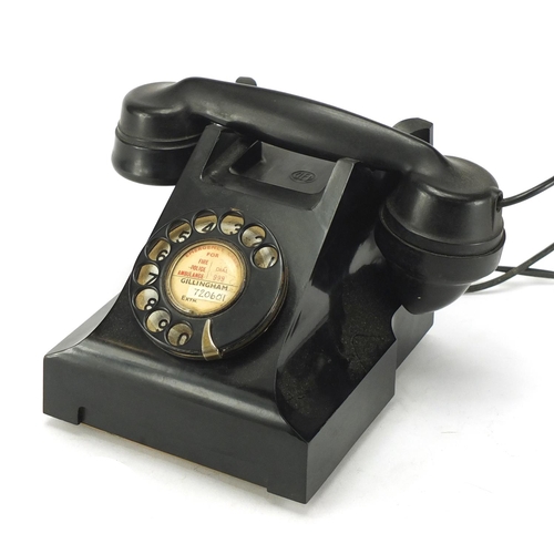 135 - Vintage black Bakelite AEP dial telephone