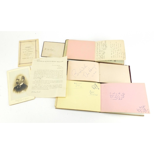 656 - Three 20th century albums of autographs, hand written poems and sketches