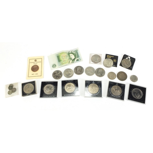 715 - British coinage including three penny bits and a 1935 rocking horse crown