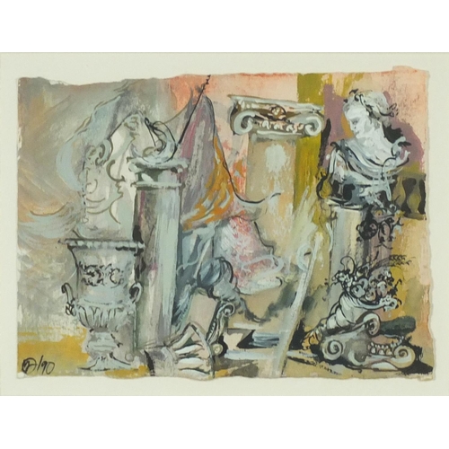 901 - Marissa Davies - Set Piece, watercolour, Anna-Mei Chadwick Gallery label verso, exhibited Davies & C... 
