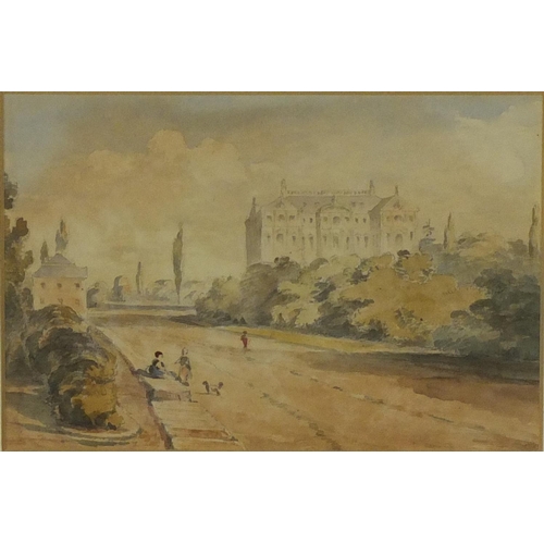 980 - Emma Jones - The Summer Palace at The Grosse Garten, Dresden, June 1843, 19th century watercolour, i... 