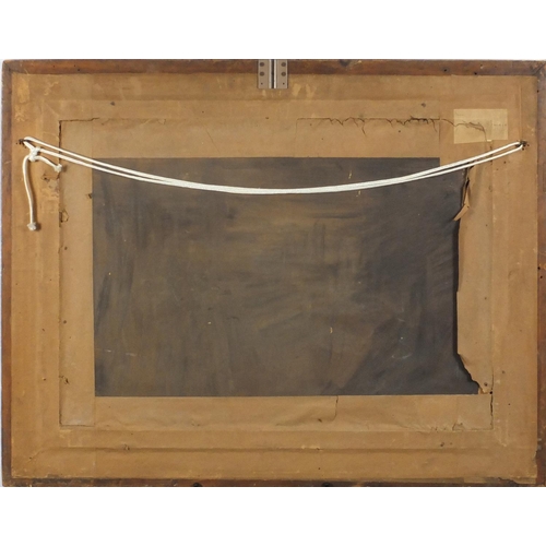 978 - Pierre Le Boeuff -  Belgium street scene, oil on board, mounted and framed, 73cm x 53cm