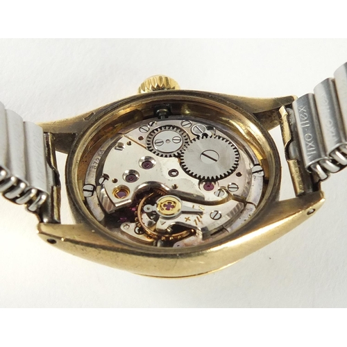 800 - Vintage ladies 9ct gold Rolex Oyster Perpetual wristwatch with subsidiary dial, the movement numbere... 