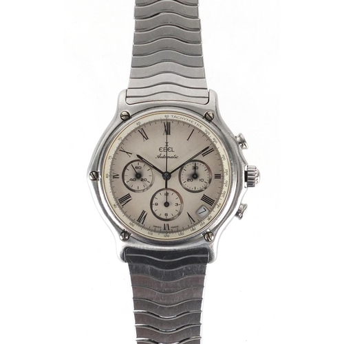 787 - Gentleman's Ebel automatic chronograph wristwatch with date dial, the case numbered 646 9134901, the... 