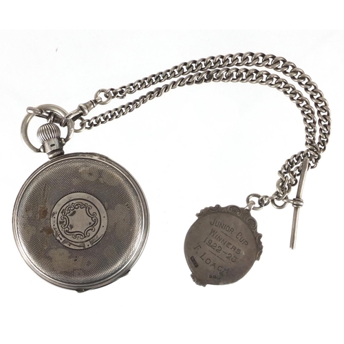 810 - Gentleman's silver Tavannes open face pocket watch with subsidiary dial, the movement numbered 13573... 
