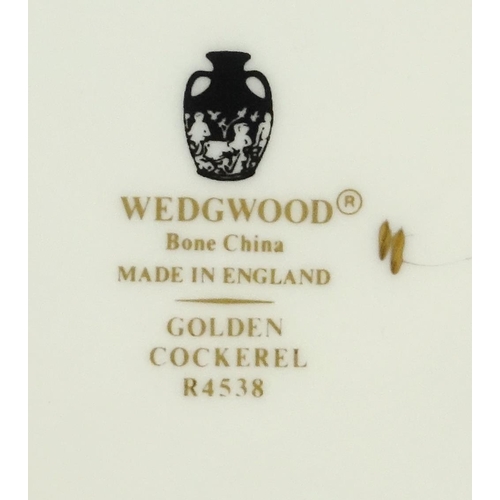 2206 - Wedgwood Golden Cockerel six place tea service with teapot