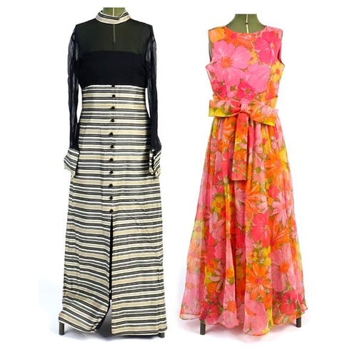 2476 - Two 1960's California maxi dresses, sizes 14 and 38