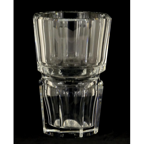 2162 - Baccarat crystal Edith vase vase of octagonal tapering form, 18cm high