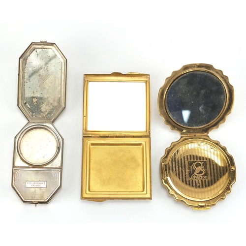 499 - Three vintage compacts including Stratton and Houbigant