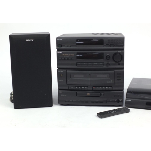 178 - Sony compact hi fi stereo system with remote control, model number PS-LX56P