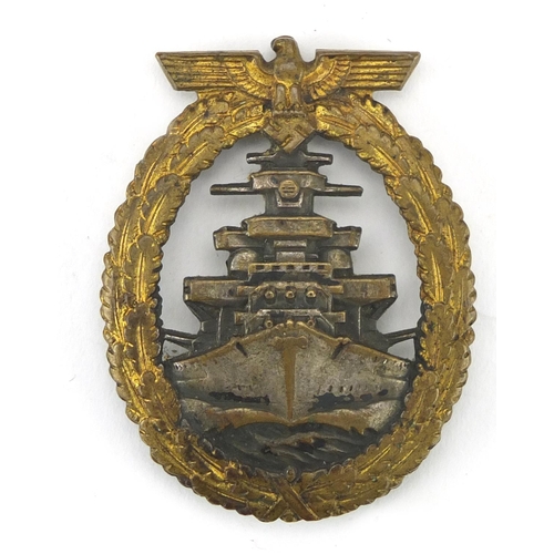215 - German Military interest High Seas Fleet badge, by Ausf Schwerin of Berlin