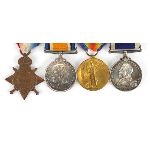 170 - British Military World War I medal group including George V Navy long service and god conduct medal,... 