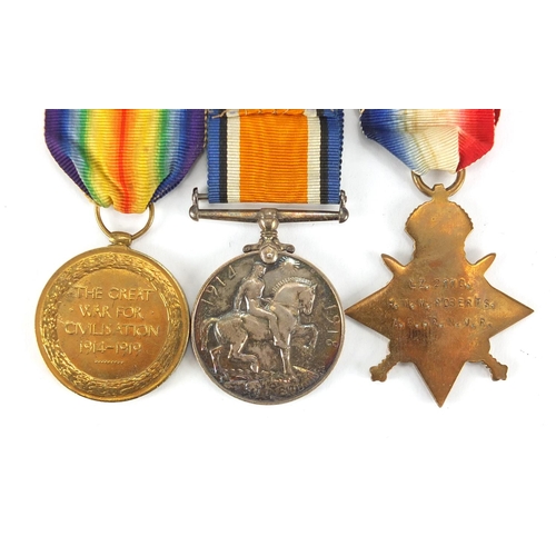 173 - British Military World War I trio awarded to L.Z.2110.H.M.W.ROBERTS.A.B.R.N.V.R.