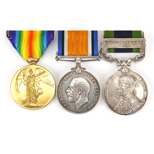 175 - British Military World War I medal group including George V India general service with Afghanistan N... 